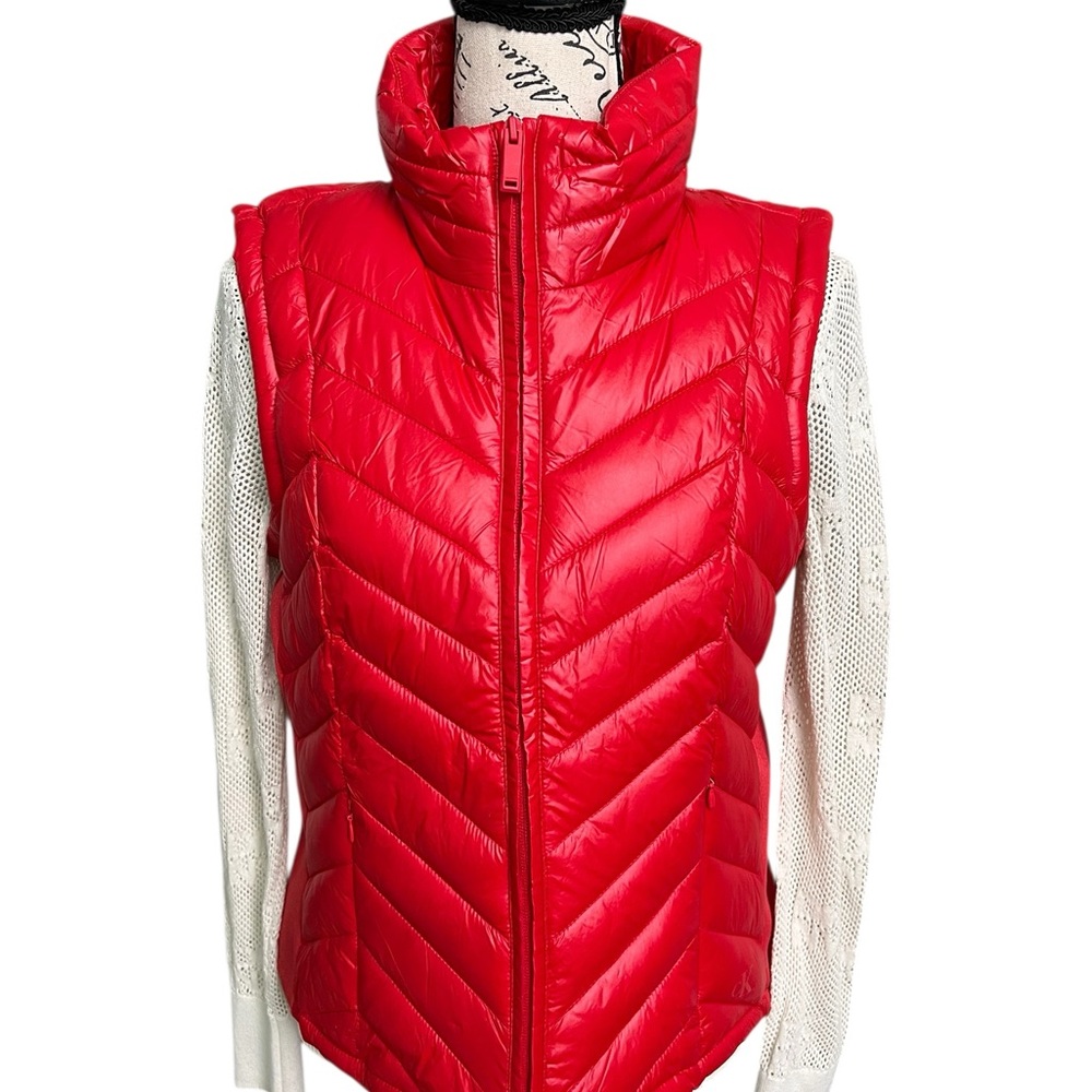 Calvin Klein Women's Bright Red Puffer Vest NWOT